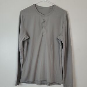 Lululemon Henley Top Mens Longsleeve Button Closure Size Medium